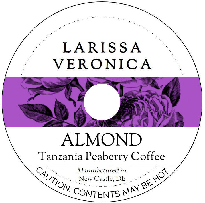 Almond Tanzania Peaberry Coffee <BR>(Single Serve K-Cup Pods)