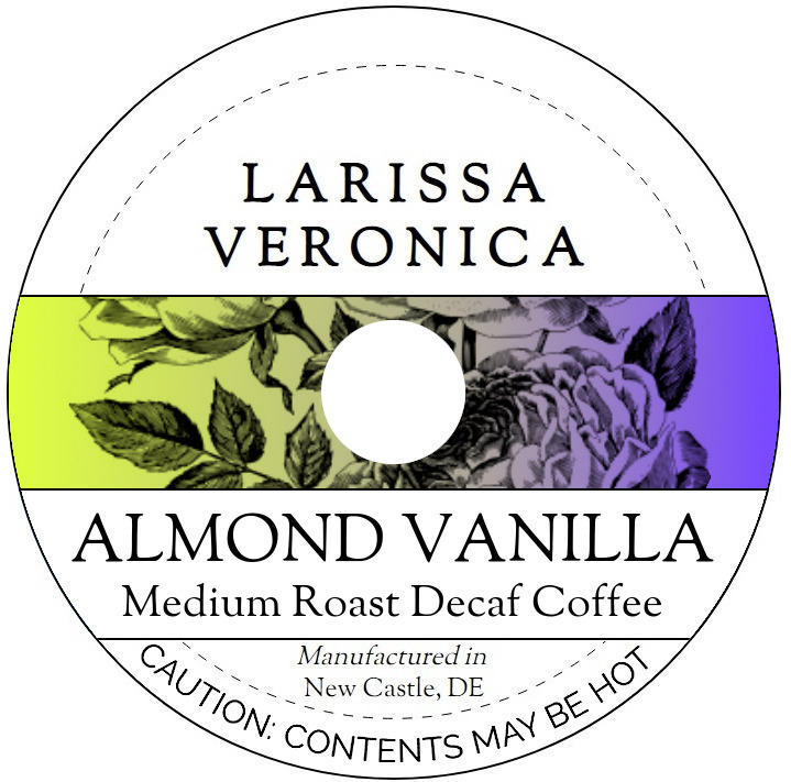 Almond Vanilla Medium Roast Decaf Coffee <BR>(Single Serve K-Cup Pods)