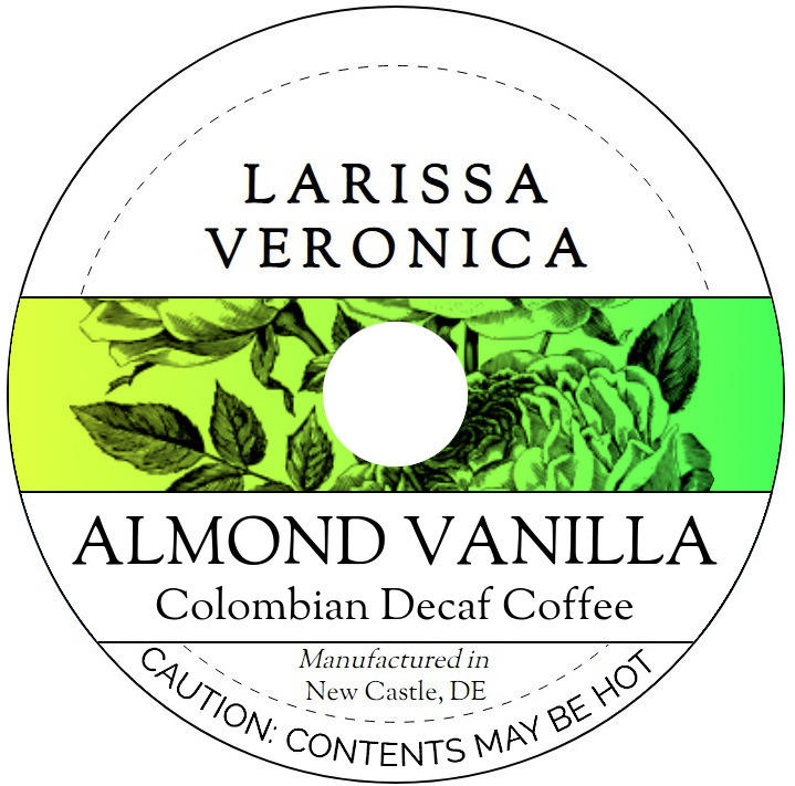 Almond Vanilla Colombian Decaf Coffee <BR>(Single Serve K-Cup Pods)