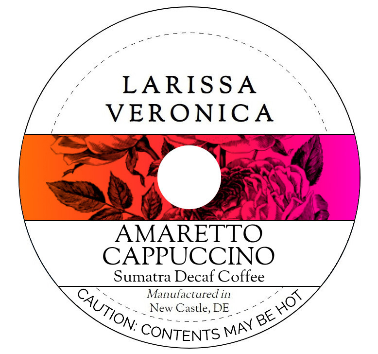Amaretto Cappuccino Sumatra Decaf Coffee <BR>(Single Serve K-Cup Pods)