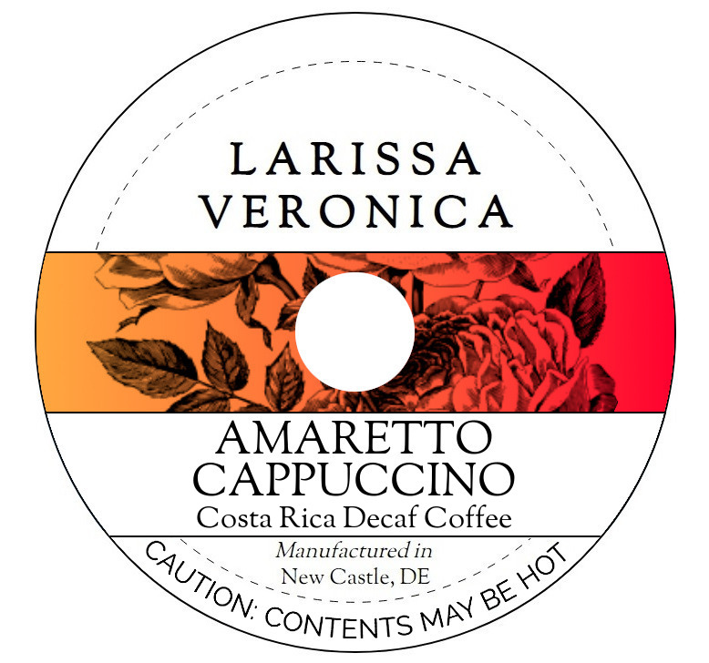 Amaretto Cappuccino Costa Rica Decaf Coffee <BR>(Single Serve K-Cup Pods)