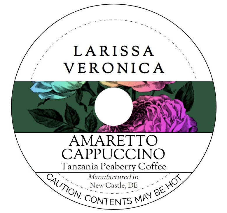 Amaretto Cappuccino Tanzania Peaberry Coffee <BR>(Single Serve K-Cup Pods)