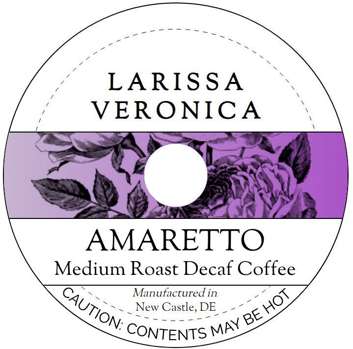 Amaretto Medium Roast Decaf Coffee <BR>(Single Serve K-Cup Pods)