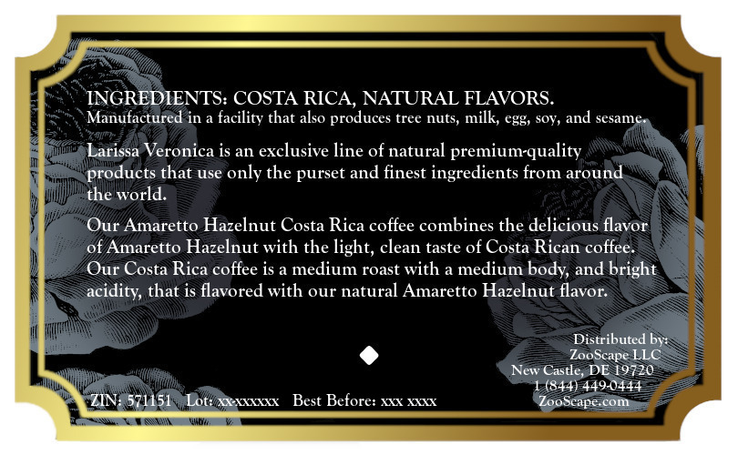 Amaretto Hazelnut Costa Rica Coffee <BR>(Single Serve K-Cup Pods)