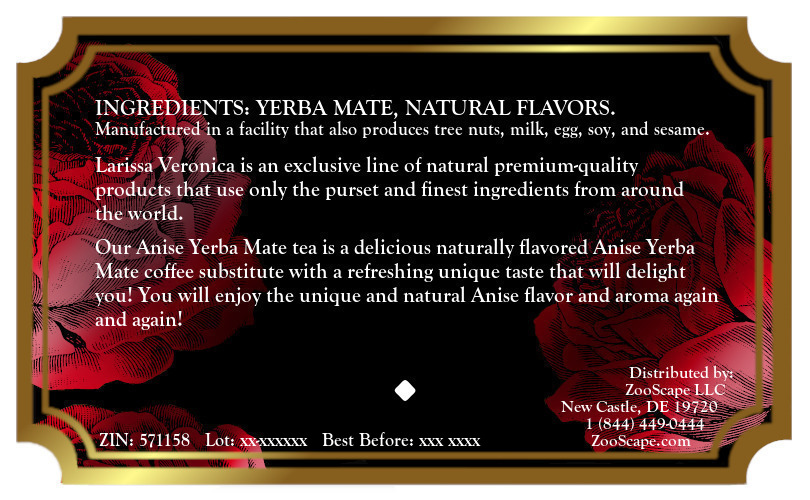 Anise Yerba Mate Tea <BR>(Single Serve K-Cup Pods)