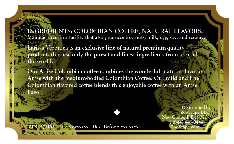 Anise Colombian Coffee <BR>(Single Serve K-Cup Pods)