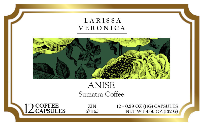 Anise Sumatra Coffee <BR>(Single Serve K-Cup Pods) - Label