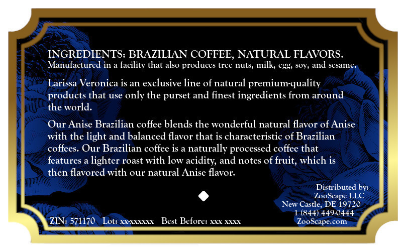 Anise Brazilian Coffee <BR>(Single Serve K-Cup Pods)