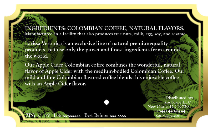 Apple Cider Colombian Coffee <BR>(Single Serve K-Cup Pods)