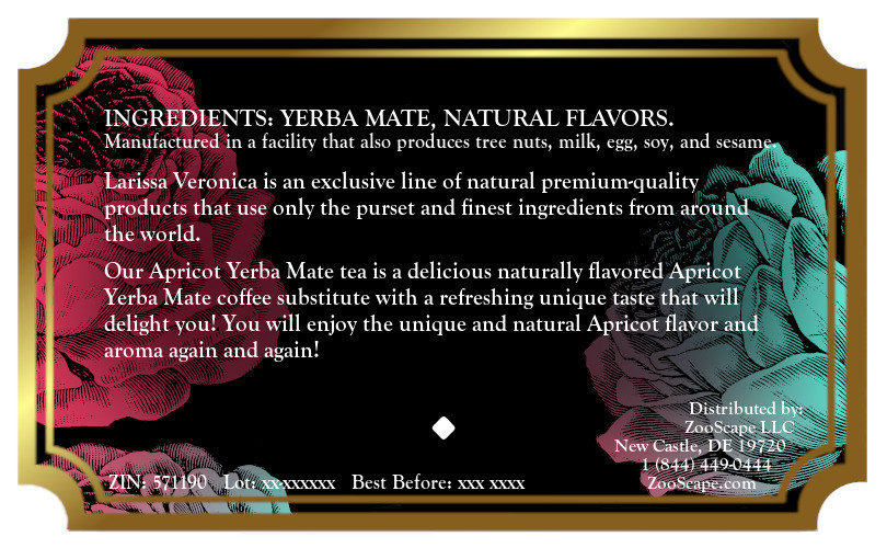 Apricot Yerba Mate Tea <BR>(Single Serve K-Cup Pods)
