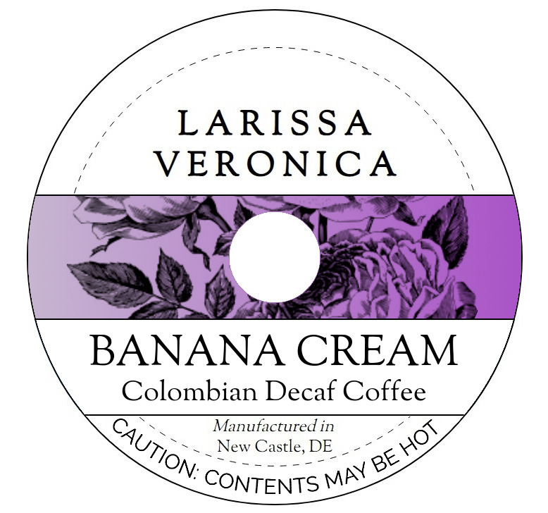 Banana Cream Colombian Decaf Coffee <BR>(Single Serve K-Cup Pods)