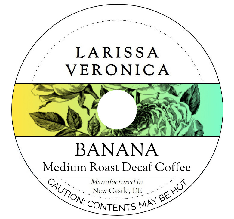Banana Medium Roast Decaf Coffee <BR>(Single Serve K-Cup Pods)