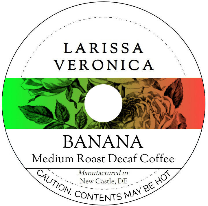 Banana Medium Roast Decaf Coffee <BR>(Single Serve K-Cup Pods)