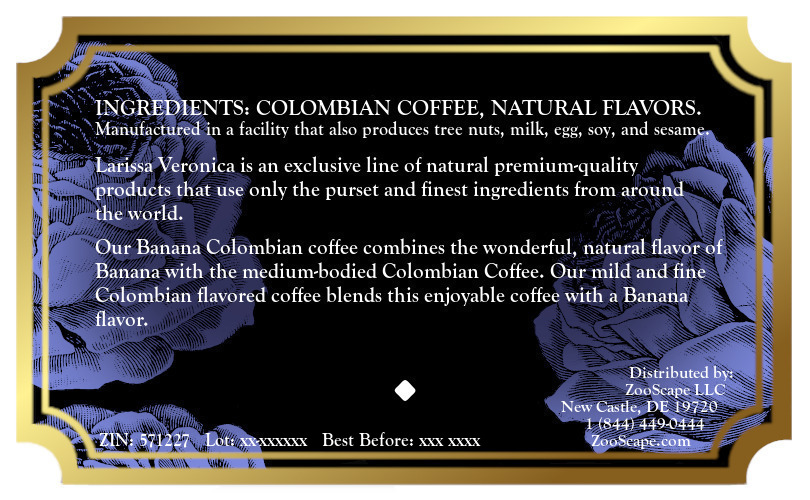 Banana Colombian Coffee <BR>(Single Serve K-Cup Pods)