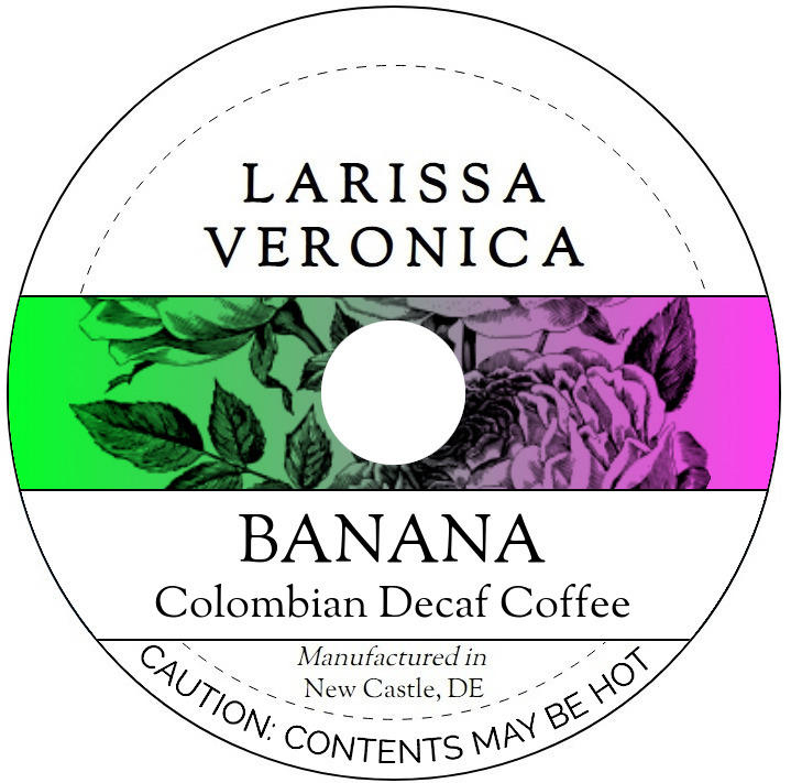 Banana Colombian Decaf Coffee <BR>(Single Serve K-Cup Pods)