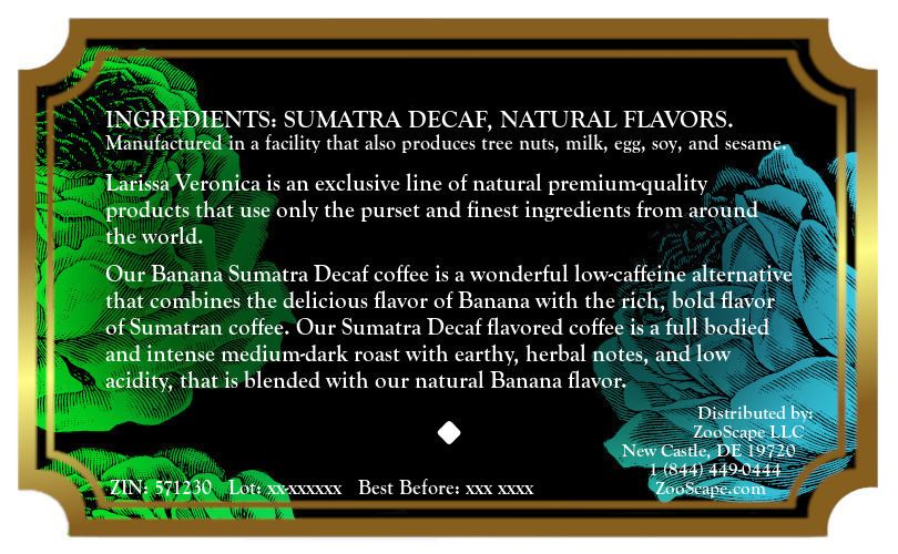 Banana Sumatra Decaf Coffee <BR>(Single Serve K-Cup Pods)