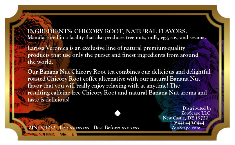 Banana Nut Chicory Root Tea <BR>(Single Serve K-Cup Pods)