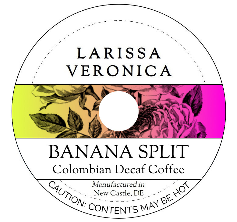 Banana Split Colombian Decaf Coffee <BR>(Single Serve K-Cup Pods)