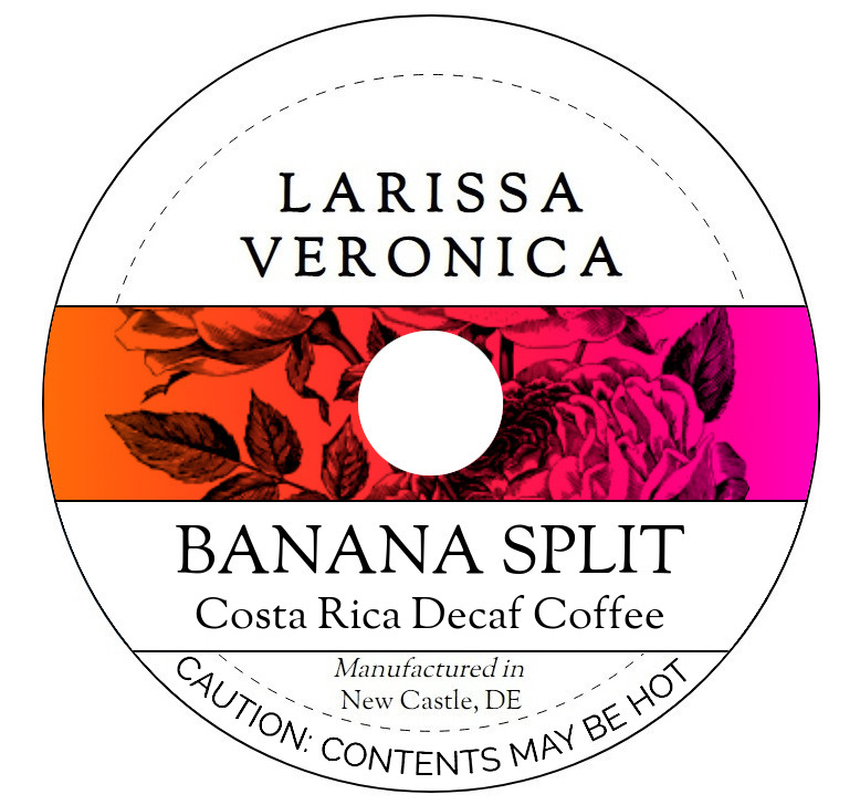 Banana Split Costa Rica Decaf Coffee <BR>(Single Serve K-Cup Pods)