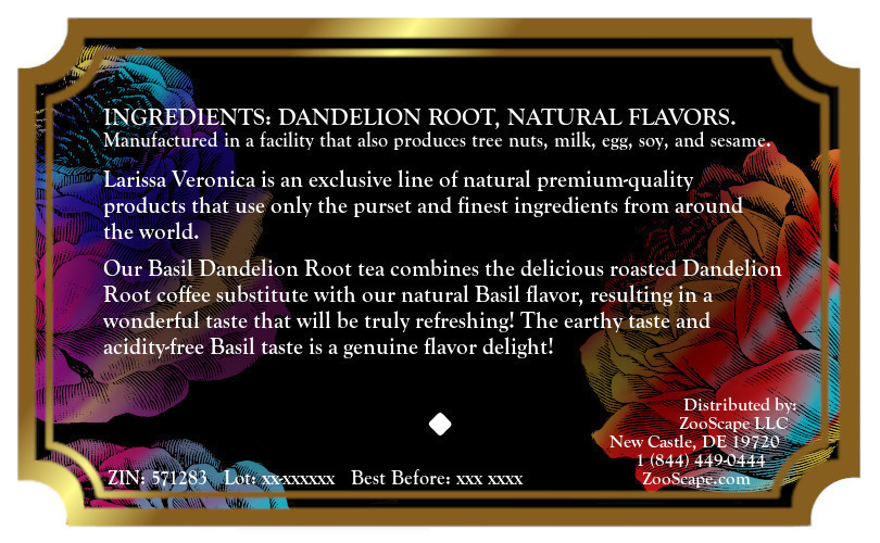 Basil Dandelion Root Tea <BR>(Single Serve K-Cup Pods)