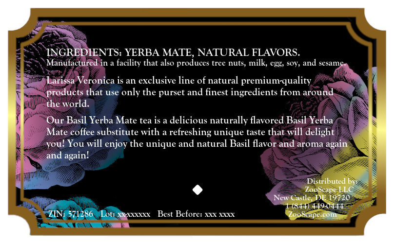 Basil Yerba Mate Tea <BR>(Single Serve K-Cup Pods)