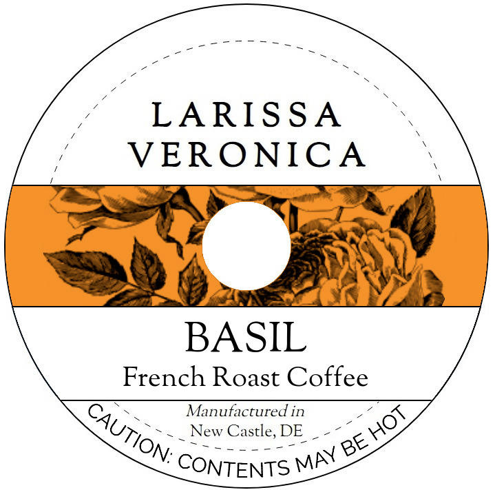 Basil French Roast Coffee <BR>(Single Serve K-Cup Pods)