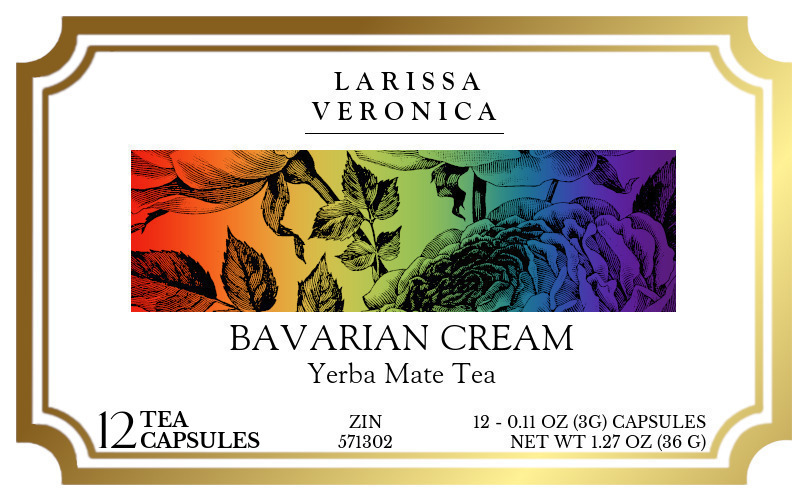 Bavarian Cream Yerba Mate Tea <BR>(Single Serve K-Cup Pods) - Label