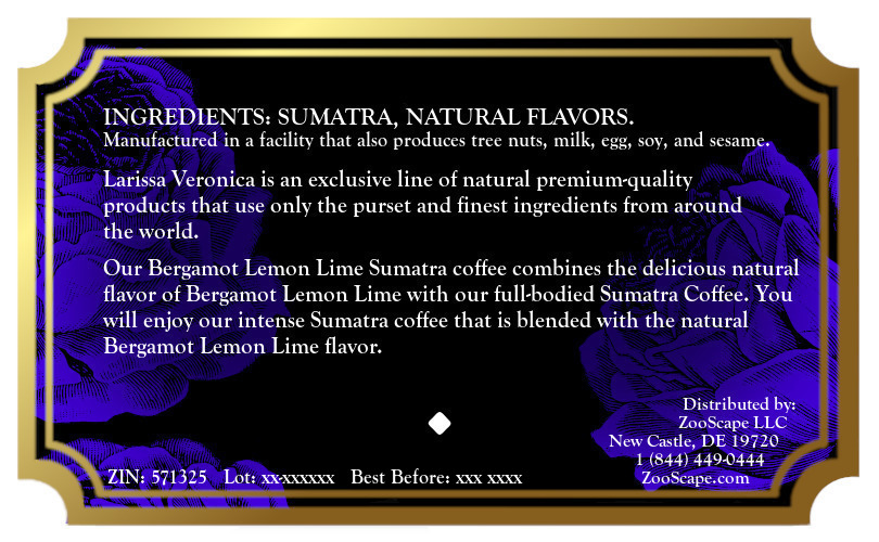 Bergamot Lemon Lime Sumatra Coffee <BR>(Single Serve K-Cup Pods)