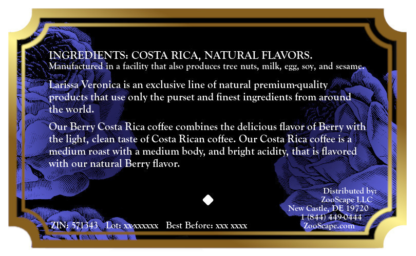 Berry Costa Rica Coffee <BR>(Single Serve K-Cup Pods)