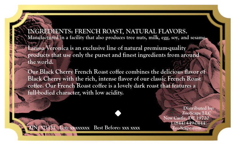 Black Cherry French Roast Coffee <BR>(Single Serve K-Cup Pods)