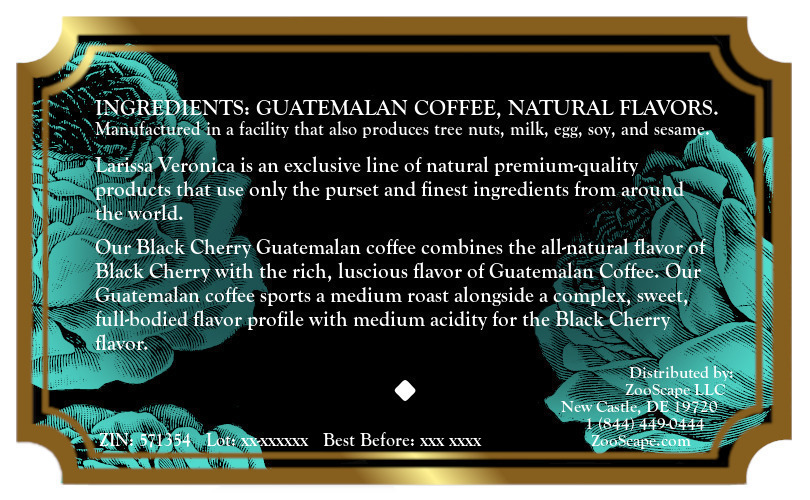 Black Cherry Guatemalan Coffee <BR>(Single Serve K-Cup Pods)