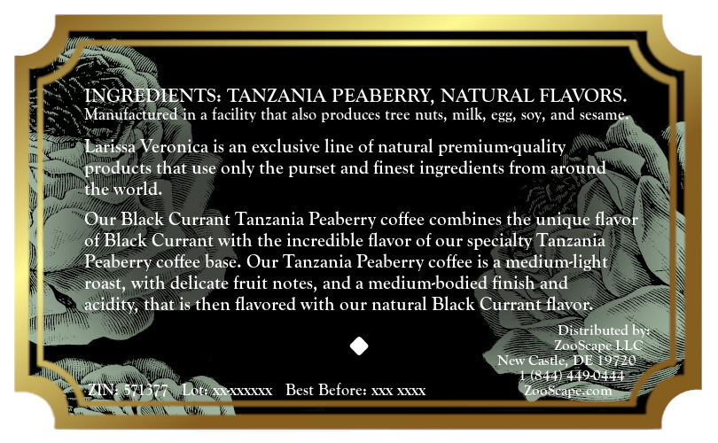 Black Currant Tanzania Peaberry Coffee <BR>(Single Serve K-Cup Pods)
