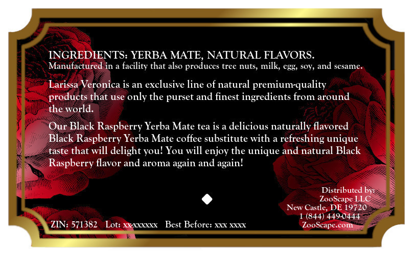 Black Raspberry Yerba Mate Tea <BR>(Single Serve K-Cup Pods)