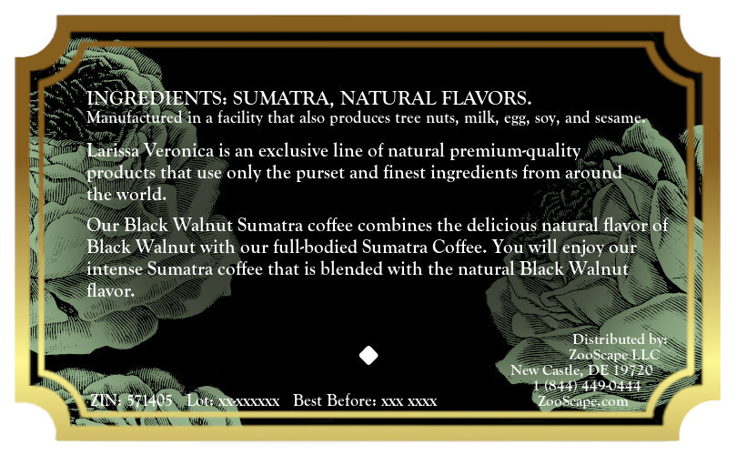 Black Walnut Sumatra Coffee <BR>(Single Serve K-Cup Pods)