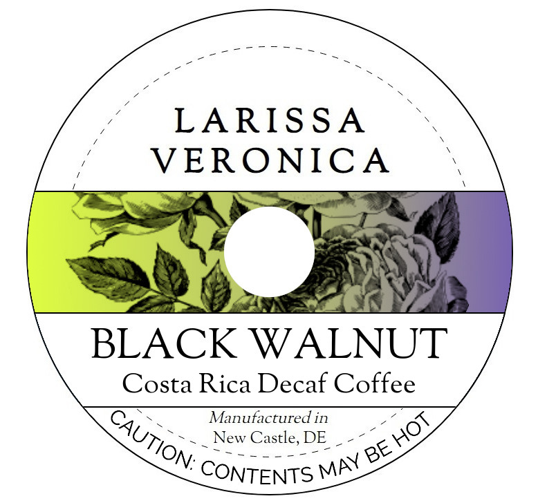 Black Walnut Costa Rica Decaf Coffee <BR>(Single Serve K-Cup Pods)