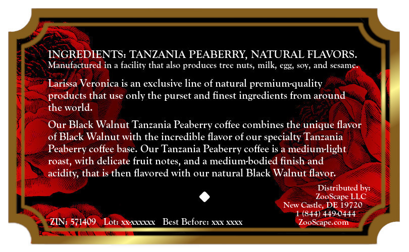 Black Walnut Tanzania Peaberry Coffee <BR>(Single Serve K-Cup Pods)