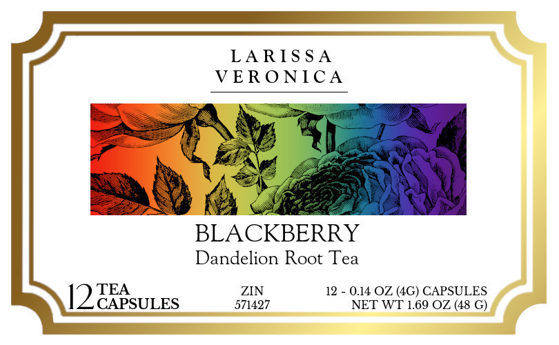 Blackberry Dandelion Root Tea <BR>(Single Serve K-Cup Pods) - Label