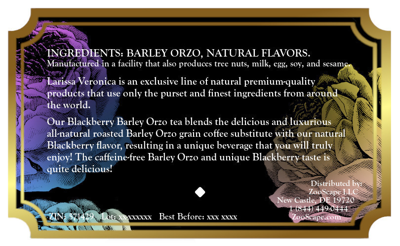 Blackberry Barley Orzo Tea <BR>(Single Serve K-Cup Pods)