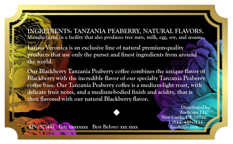 Blackberry Tanzania Peaberry Coffee <BR>(Single Serve K-Cup Pods)
