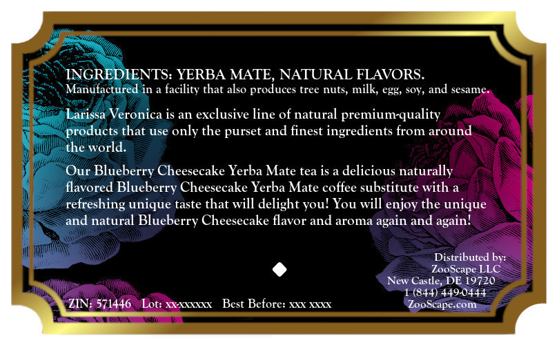 Blueberry Cheesecake Yerba Mate Tea <BR>(Single Serve K-Cup Pods)