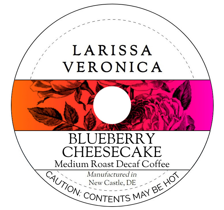 Blueberry Cheesecake Medium Roast Decaf Coffee <BR>(Single Serve K-Cup Pods)