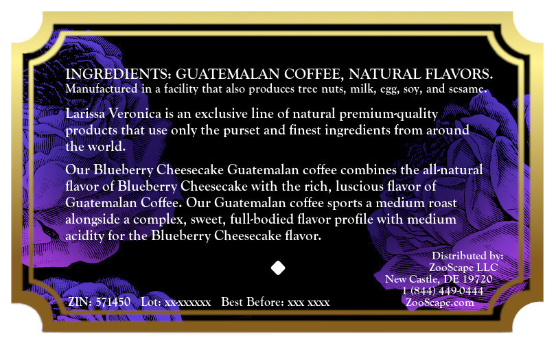 Blueberry Cheesecake Guatemalan Coffee <BR>(Single Serve K-Cup Pods)