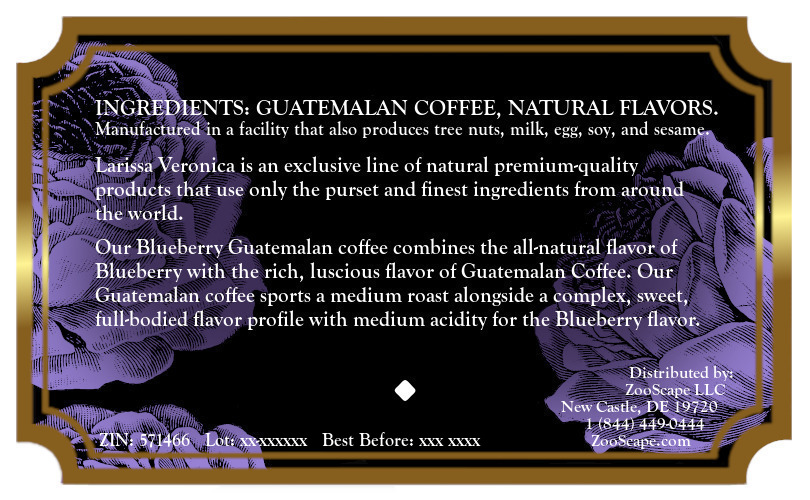 Blueberry Guatemalan Coffee <BR>(Single Serve K-Cup Pods)