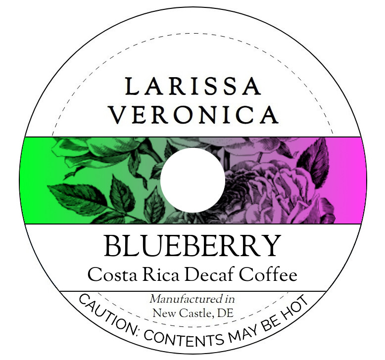 Blueberry Costa Rica Decaf Coffee <BR>(Single Serve K-Cup Pods)