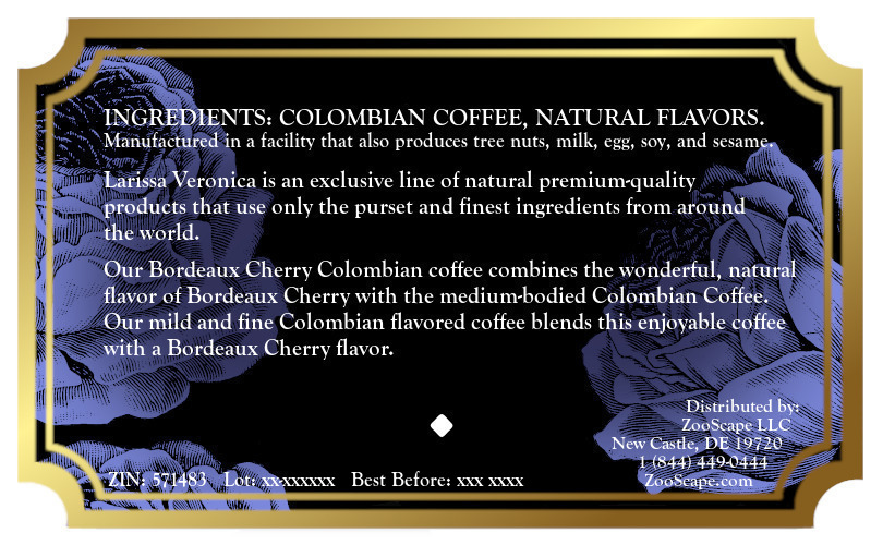 Bordeaux Cherry Colombian Coffee <BR>(Single Serve K-Cup Pods)