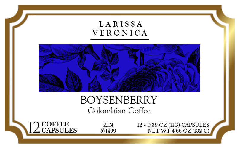 Boysenberry Colombian Coffee <BR>(Single Serve K-Cup Pods) - Label