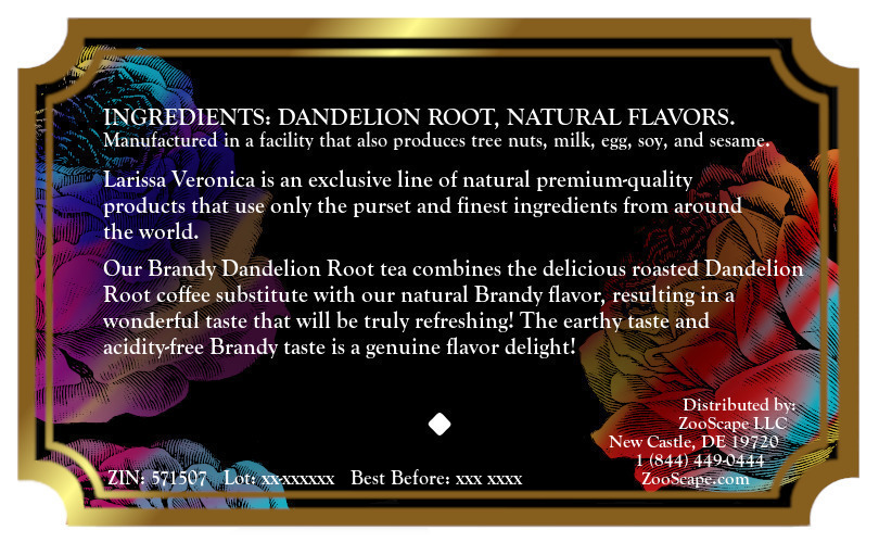 Brandy Dandelion Root Tea <BR>(Single Serve K-Cup Pods)