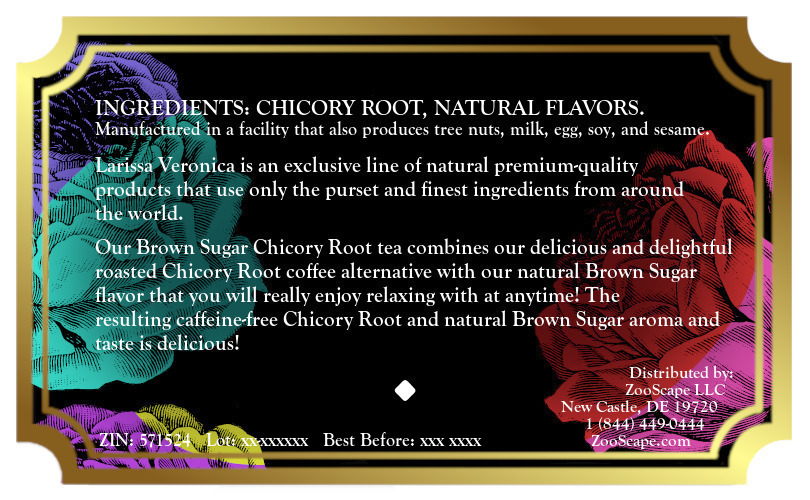 Brown Sugar Chicory Root Tea <BR>(Single Serve K-Cup Pods)