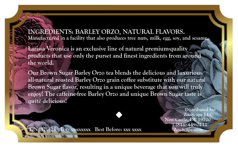 Brown Sugar Barley Orzo Tea <BR>(Single Serve K-Cup Pods)