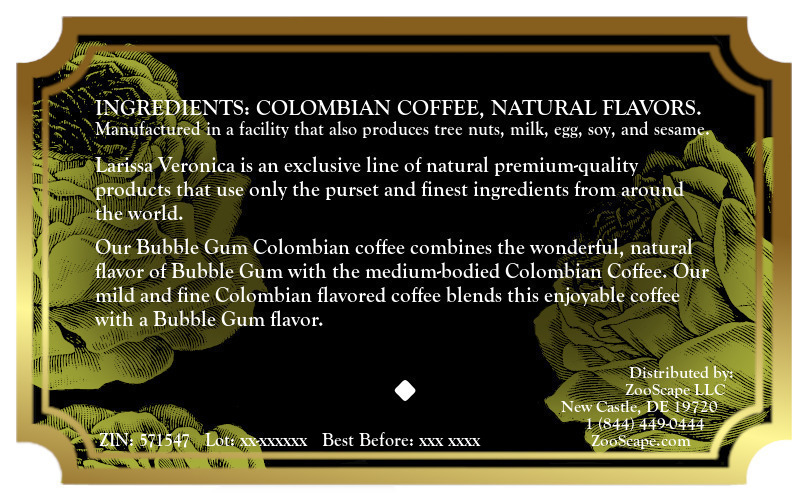 Bubble Gum Colombian Coffee <BR>(Single Serve K-Cup Pods)